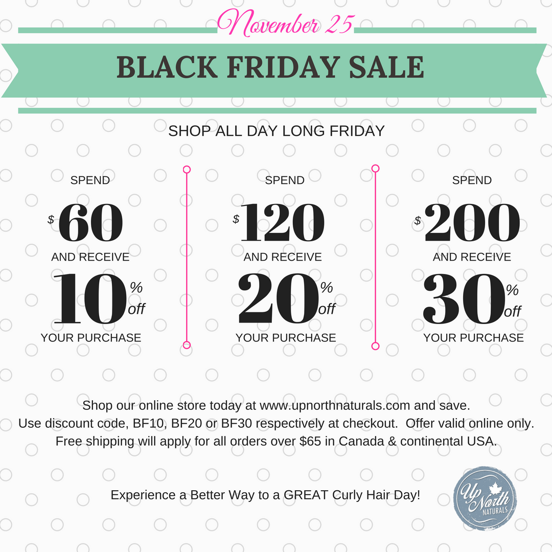 BLACK FRIDAY SALE at UP NORTH NATURALS