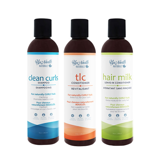 Wash Day Trio | Hair Cleanser, Replenishing Conditioner and Leave In Conditioner for Curly Hair